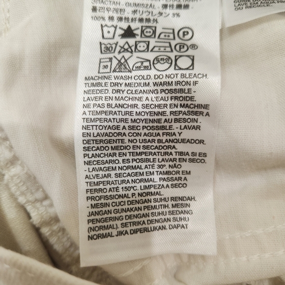 LEVIS Mile High Wide Leg, Crop Pant Button Fly, Off White, Stretch, Womens 32 - Picture 7 of 9